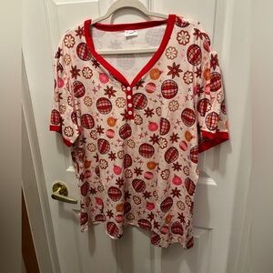 Shirley & stone pj set nwot in fun disco ball/ornaments print sz 3x